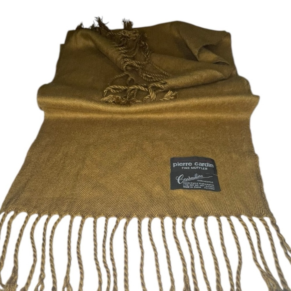 Vintage Pierre Cardin Fine Muffler Cashmillion Scarf - Picture 3 of 8